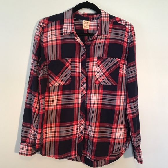 Faded Glory Tops - Like New Faded Glory Red/Navy Flannel